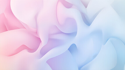 Obraz premium A soft pastel-colored abstract background with flowing waves of pink and blue creating a serene and calming atmosphere