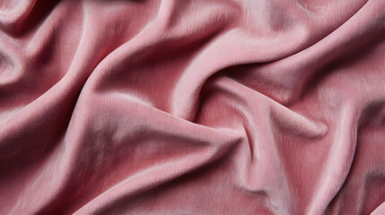 Obraz premium Dusty pink velvet texture features soft folds and gentle waves creating a luxurious and elegant feel ideal for backgrounds and textiles