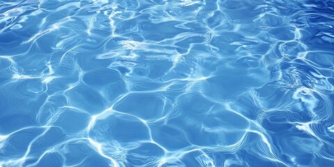 Blue water ripples on a bright sunny day.