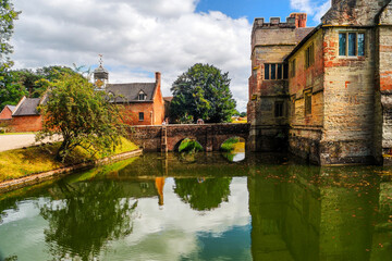 Fototapeta premium Gradens grounds house and estate. Charlecote Park Staely home Warwickshire England UK.