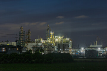 Obraz premium 日本 静岡県磐田市の工場夜景