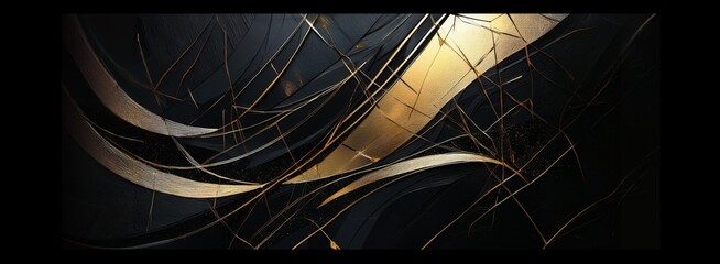 Moderner abstrakter schwarzer Hintergrund mit Goldstreuung