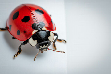 Fototapeta premium Lady Bug On White Background