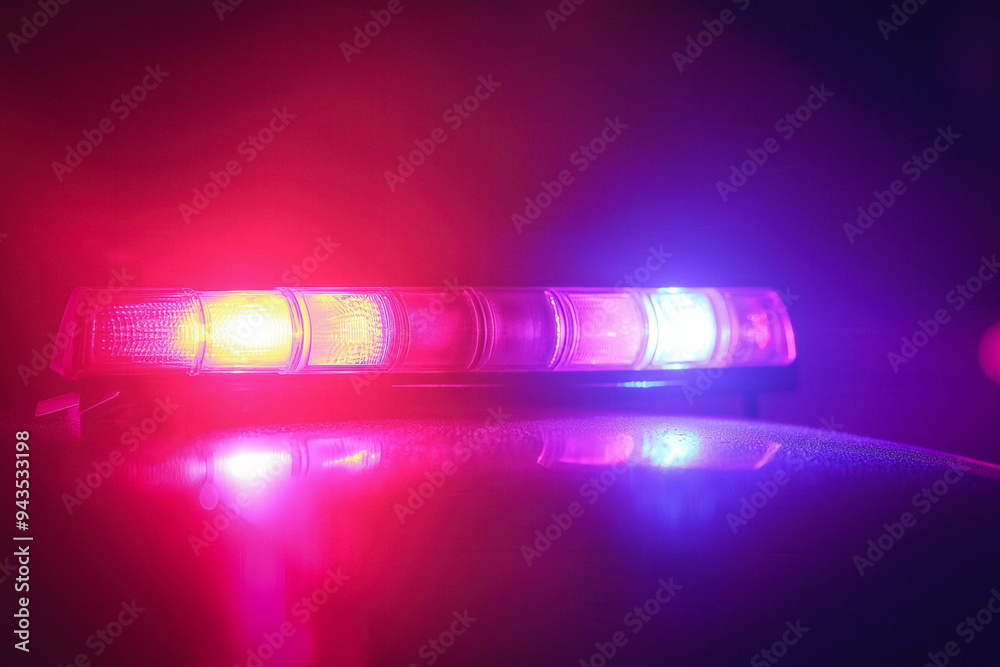 Canvas Prints Police Lights Background