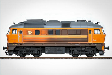 Obraz premium Passenger Train On White Background