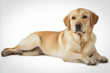 Yellow Labrador On White Background