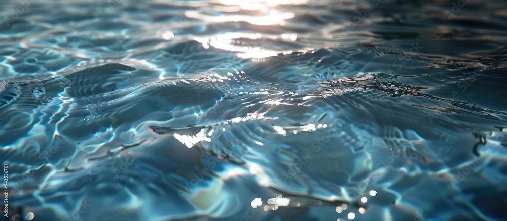 Aufkleber swimming pool displaying a tranquil water surface with gentle ripples perfect for a serene copy spac