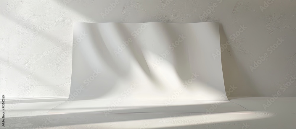 Aufkleber a white paper on a clear white backdrop perfect for a copy space image