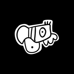 Illustration of a cute irregular shape icon.