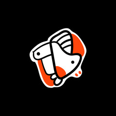 Illustration of a cute irregular shape icon.