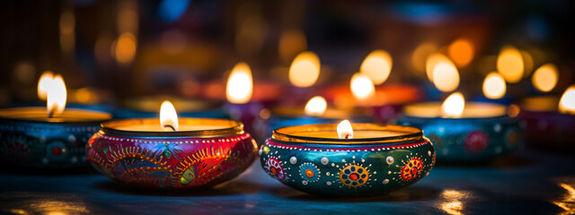 Indian Festival, Diwali, Deepavali, oil lamp candle poster card banner photo background