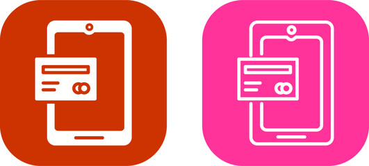 Mobile Banking Vector Icon