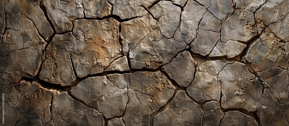 Aufkleber Wall with cracks creating a magical texture ideal for copy space images