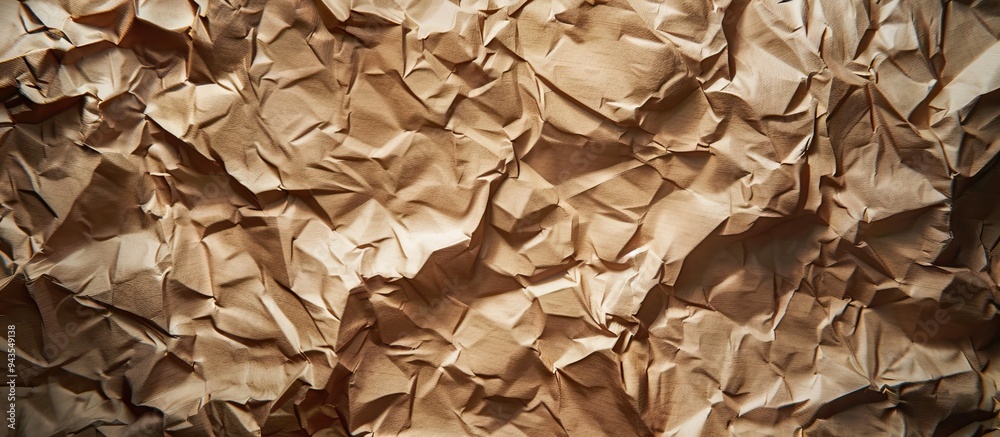 Aufkleber background with a textured surface resembling crumpled and creased recycled brown paper ideal for ad