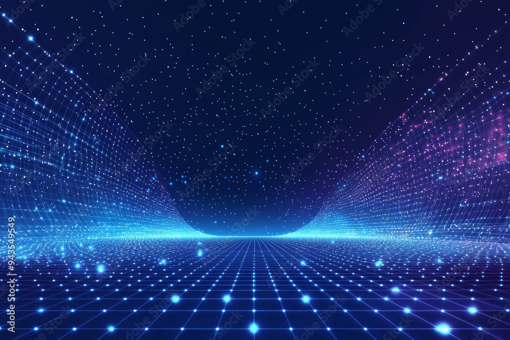 Poster an abstract background with technology lines represents a future connected technology concept combin