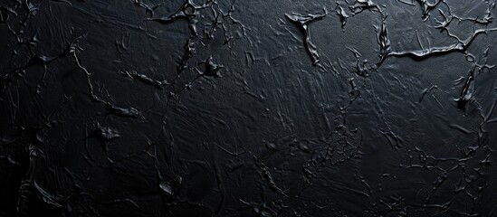 Fototapeta premium A dimly lit backdrop showcasing a textured black paper ideal for creative purposes with a copy space image