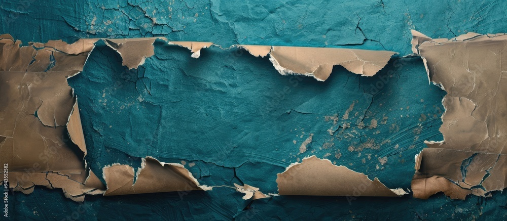 Poster A torn paper with a cardboard backdrop carries a message on educational development serving as a symbolic representation for educational progress featuring copy space image
