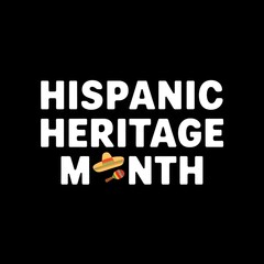 Obraz premium Hispanic Heritage Month Typography Design