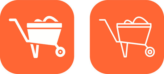 Wheelbarrow Vector Icon