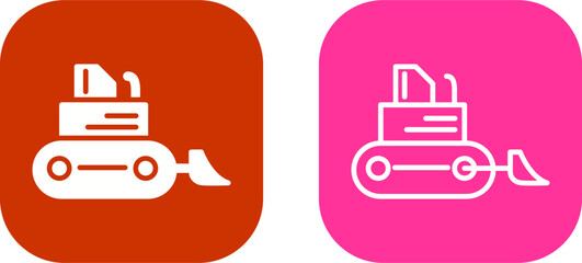 Bulldozer Vector Icon