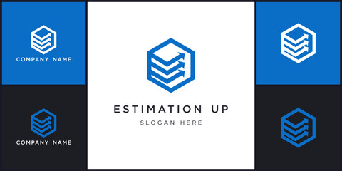 vector of estimated finance logo and icons, can be used in various media easily, editable