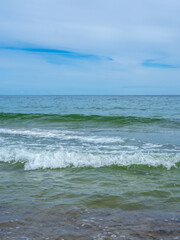 surf on Baltic Sea near beach of Courish Spit