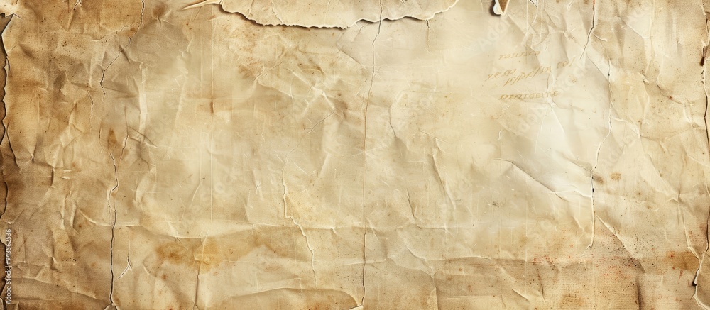 Fototapete vintage paper with a weathered look and a blank area for adding text or images such as a copy space 