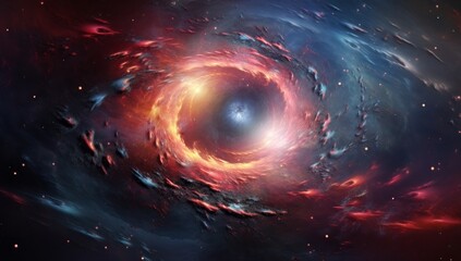 Fototapeta premium Cosmic Nebula: A Starry Night in Deep Space