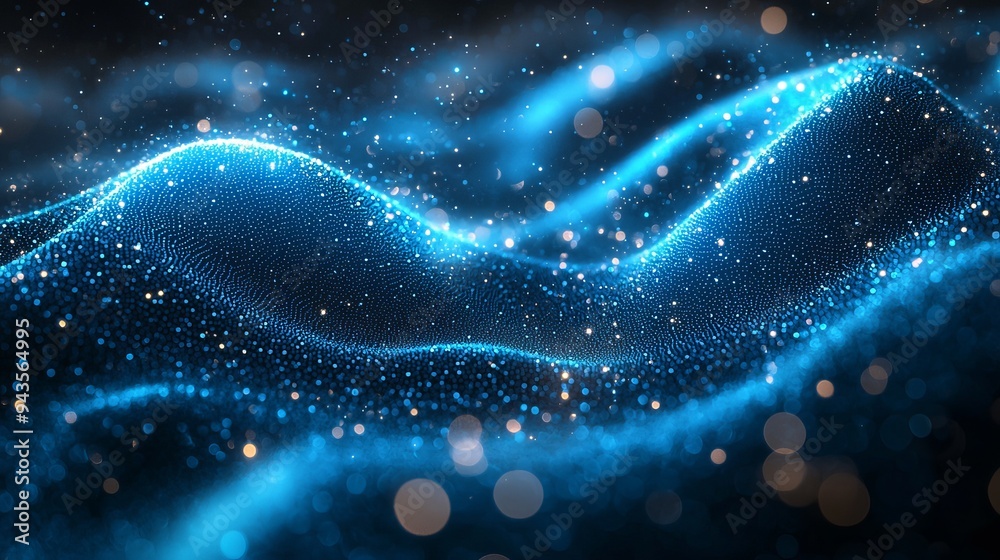 Poster Composite abstract space dreams background in blue