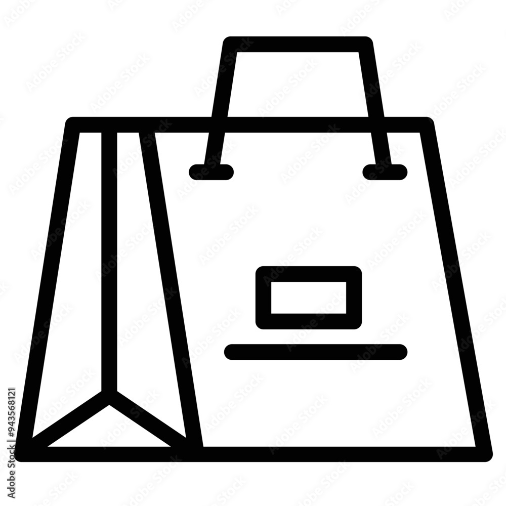 Poster bag brand identity line icon