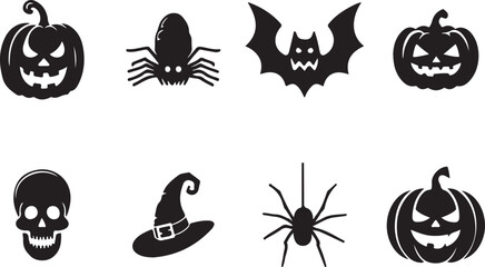 Halloween icons with a joyful and festive vibe.