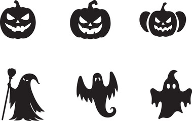 Set of halloween icons.