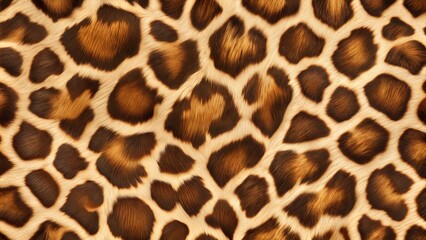 Leopard Fur Pattern in Golden Brown Representing Wildlife and Exotic Beauty