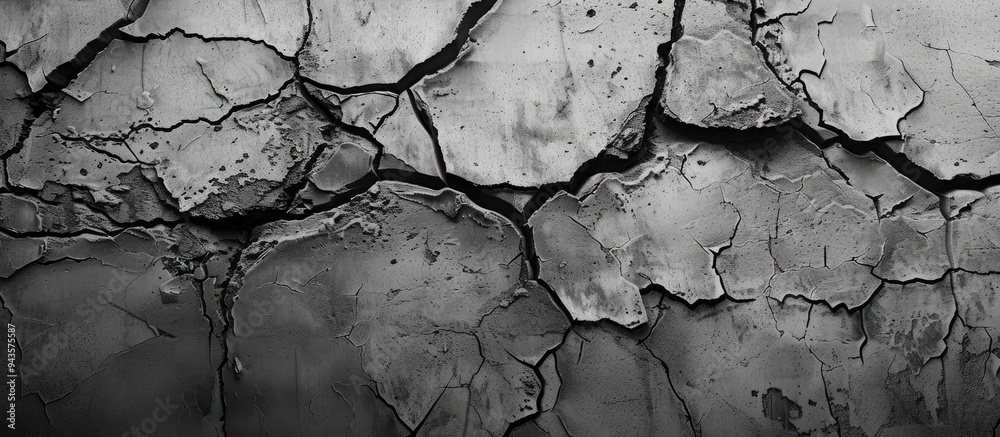 Poster cracked concrete wall in the background with ample copy space image