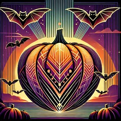 halloween background with pumpkin