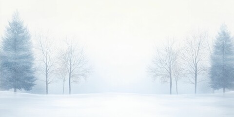 Fototapeta premium A whimsical Christmas Eve landscape brought to life with gentle watercolor hues, capturing the enchantment of the season in a serene and dreamy way.