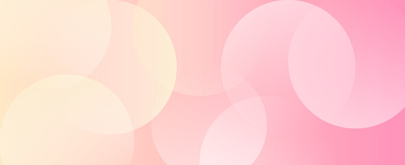 Banner background, pastel colorful, pink and orange gradations, circle abstract background, eps 10