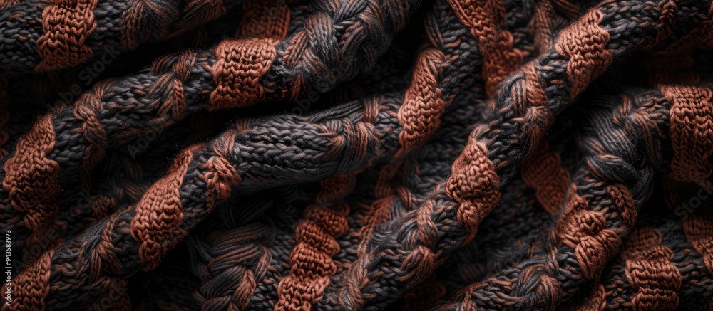 Poster stylish knitted fabric texture as a backdrop for copy space image