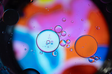 background with clear blue bubble