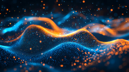 Abstract particle motion curve
