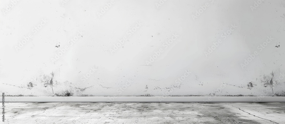 Sticker White concrete wall background with copy space image for texture or paper display