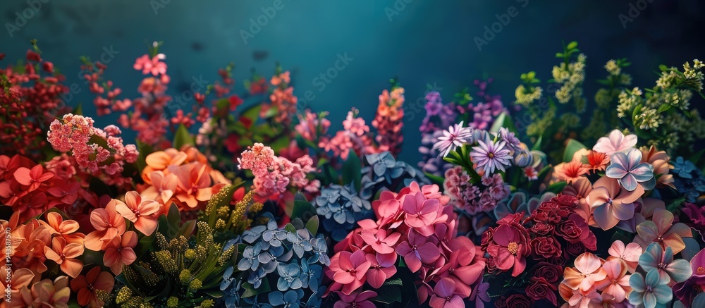 Aufkleber the beautifully decorated display features groups of flowers in different colors ideal for creating 