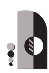 Minimalist Geometric Curve Abstract Art