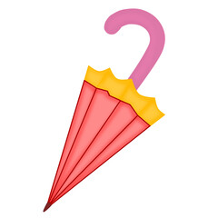 Umbrella Serenity red and yellow umbrella Cute Umbrella in the Rainy Season: Illustrated Art