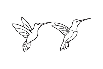 Hummingbird silhouette vector illustration