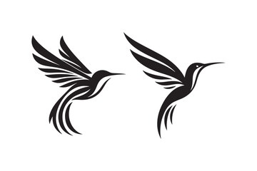 Hummingbird silhouette vector illustration