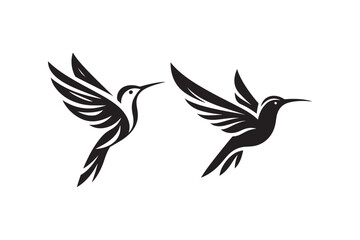 Hummingbird silhouette vector illustration