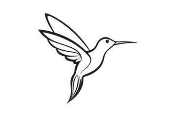 Hummingbird silhouette vector illustration © Madhusudan