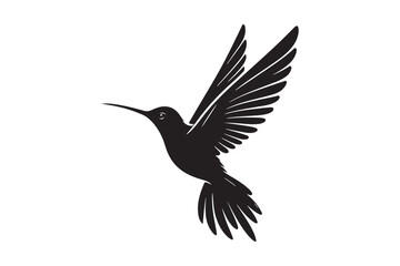 Obraz premium Hummingbird silhouette vector illustration