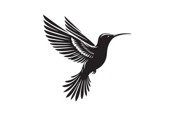 Obraz premium Hummingbird silhouette vector illustration